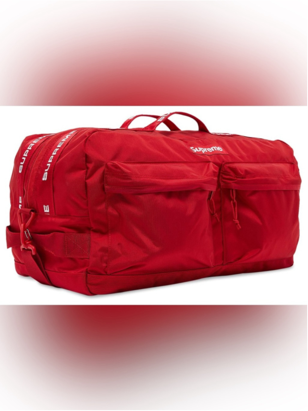 Supreme Cordura Large Duffle Bag FW22 Red -